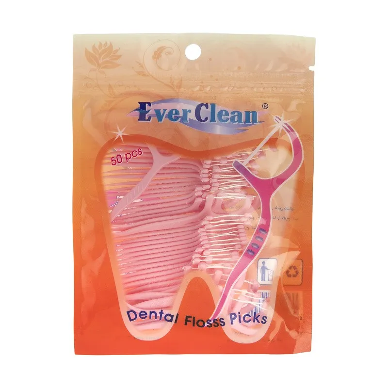 نخ دندان اورکلین مدل Floss picks بسته 50 عددی