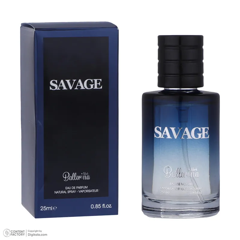 ادو تویلت مردانه بالرینا مدل SAVAGE حجم 25 میلی لیتر - تصویر 4