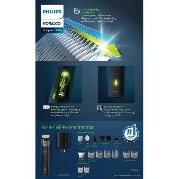 ماشین اصلاح موی سر و صورت فیلیپس مدل MG5910 - تصویر 4