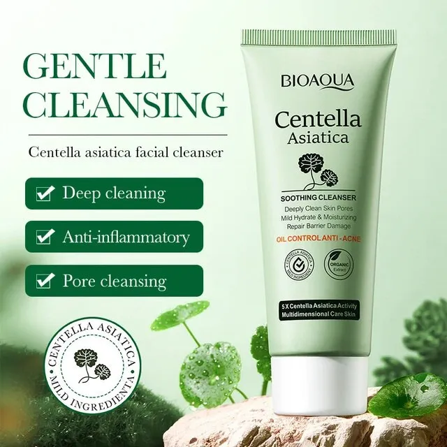 فوم شستشو صورت بایو آکوا مدل Centella Asiatica وزن 100 گرم - تصویر 2