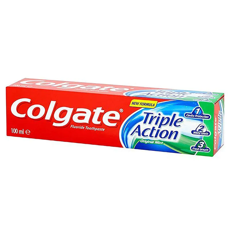 خمیردندان کلگیت مدل triple action 123 حجم 100 میلی لیتر - تصویر 2