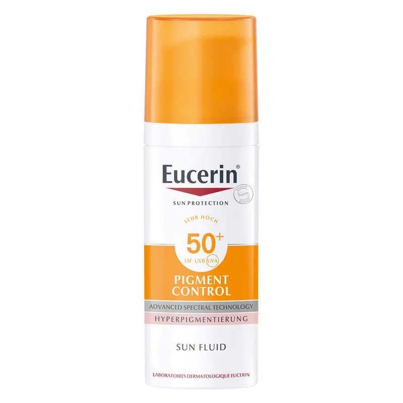 فلوئید ضد آفتاب بدون رنگ اوسرین SPF 50 مدل Pigment Control مناسب انواع پوست حجم 50 میلیلیتر