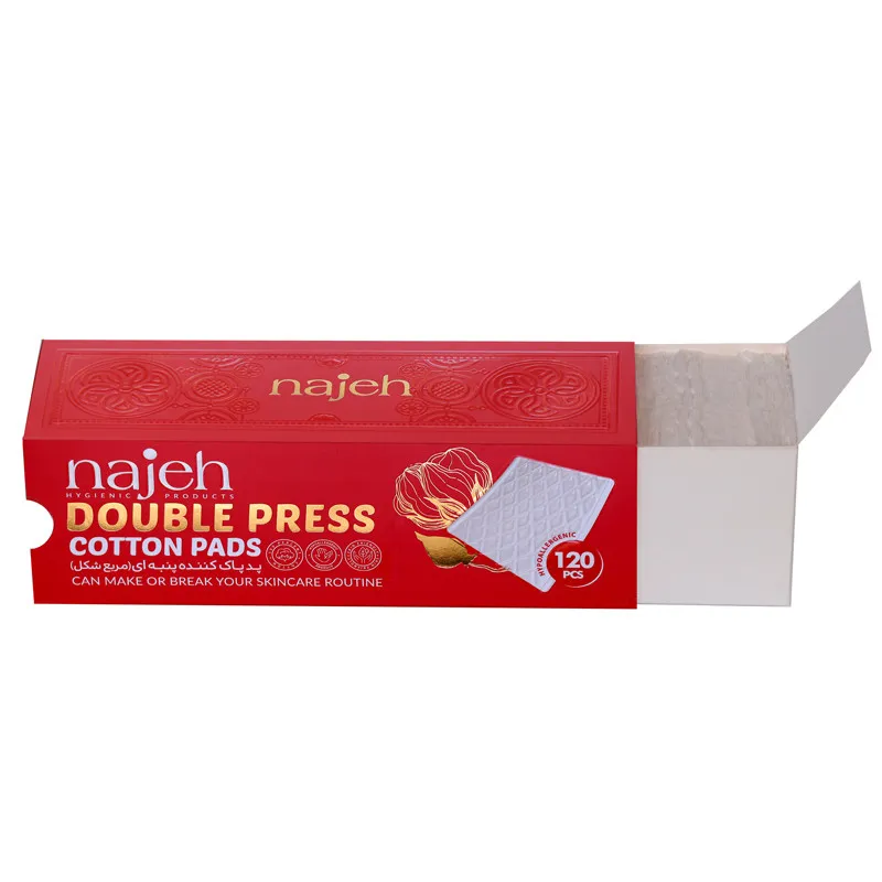 پد پاک کننده آرایش صورت ناژه مدل Double Press بسته 120 عددی - تصویر 3
