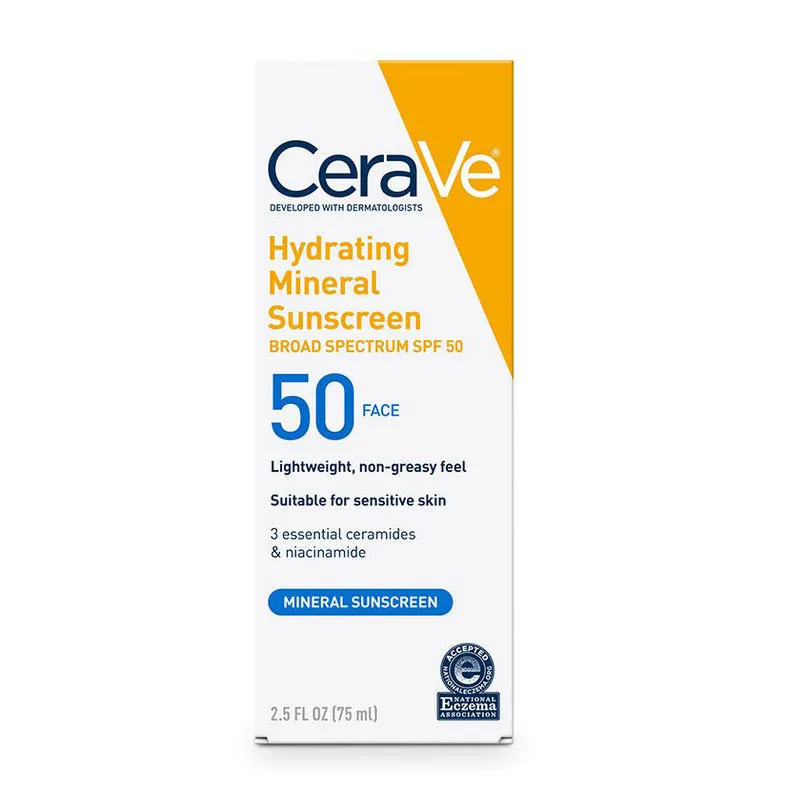 لوسیون ضد آفتاب بدون رنگ سراوی SPF 50 مدل Hydrating Mineral مناسب انواع پوست حجم 75 میلیلیتر - تصویر 2