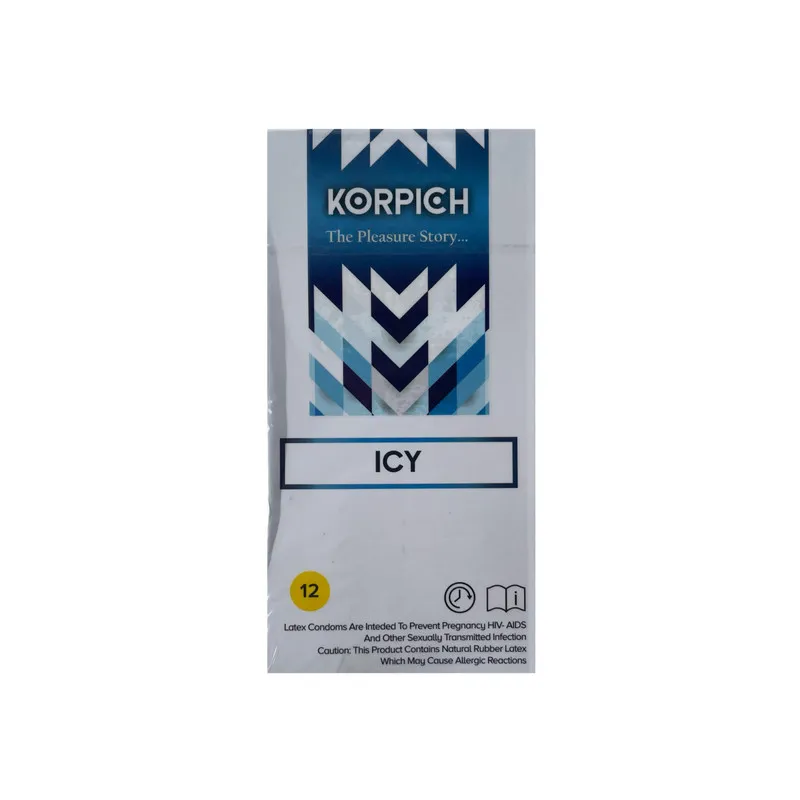 کاندوم کورپیچ مدل ICY بسته 12 عددی