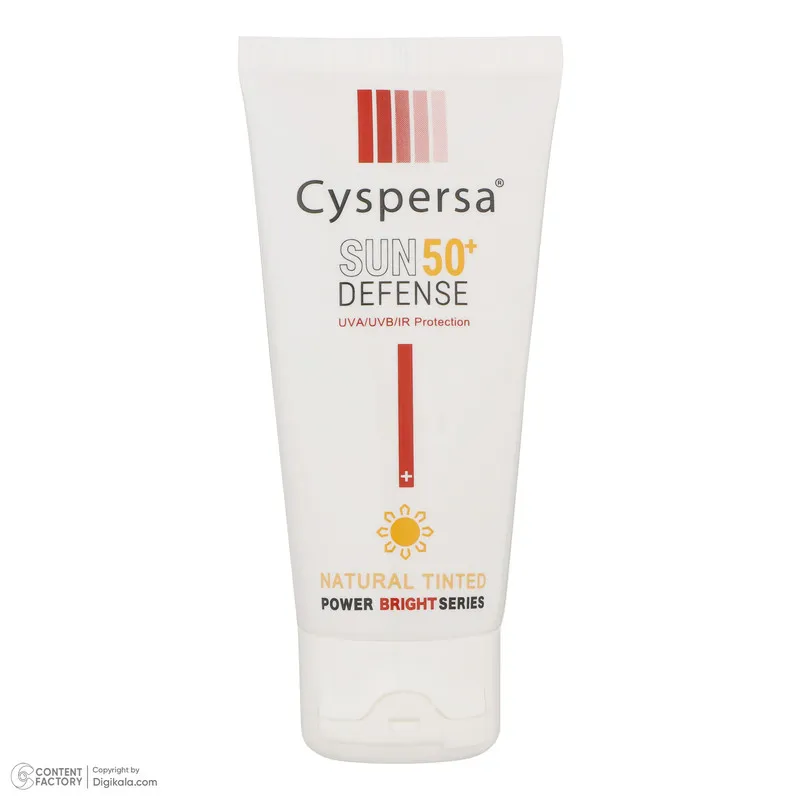 کرم ضدآفتاب رنگی سیسپرسا SPF50 مدل power bright NT ‌مناسب انواع پوست، حجم 50 میلی‌لیتر - تصویر 5