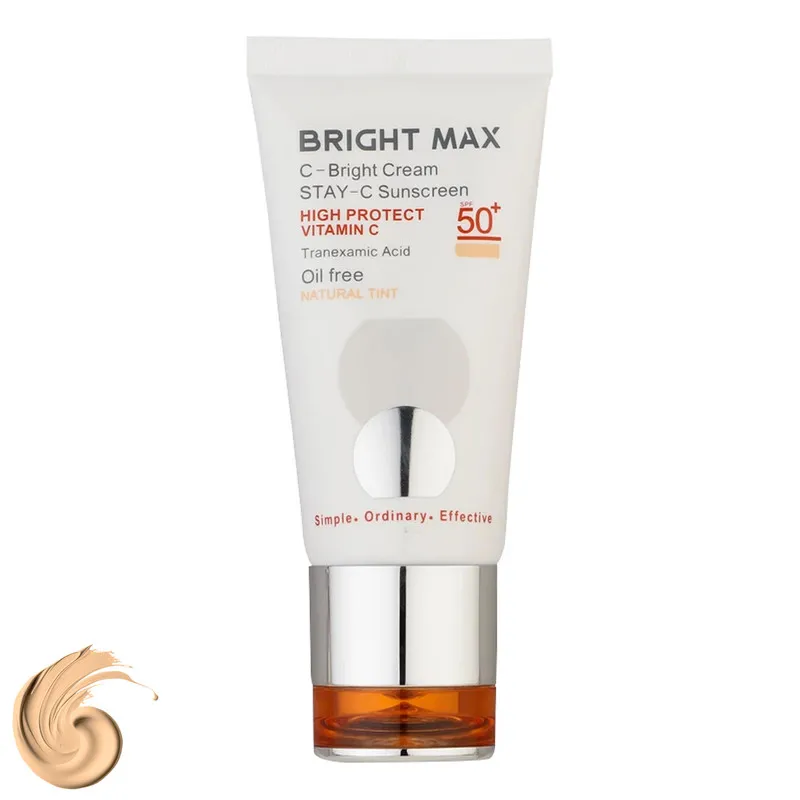 کرم ضدآفتاب رنگی برایت مکس SPF50 مدل C-B مناسب انواع پوست، حجم 50 میلیلیتر - تصویر 2