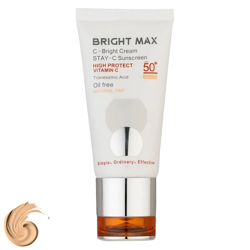 کرم ضدآفتاب رنگی برایت مکس SPF50 مدل C-B مناسب انواع پوست، حجم 50 میلیلیتر - تصویر 3