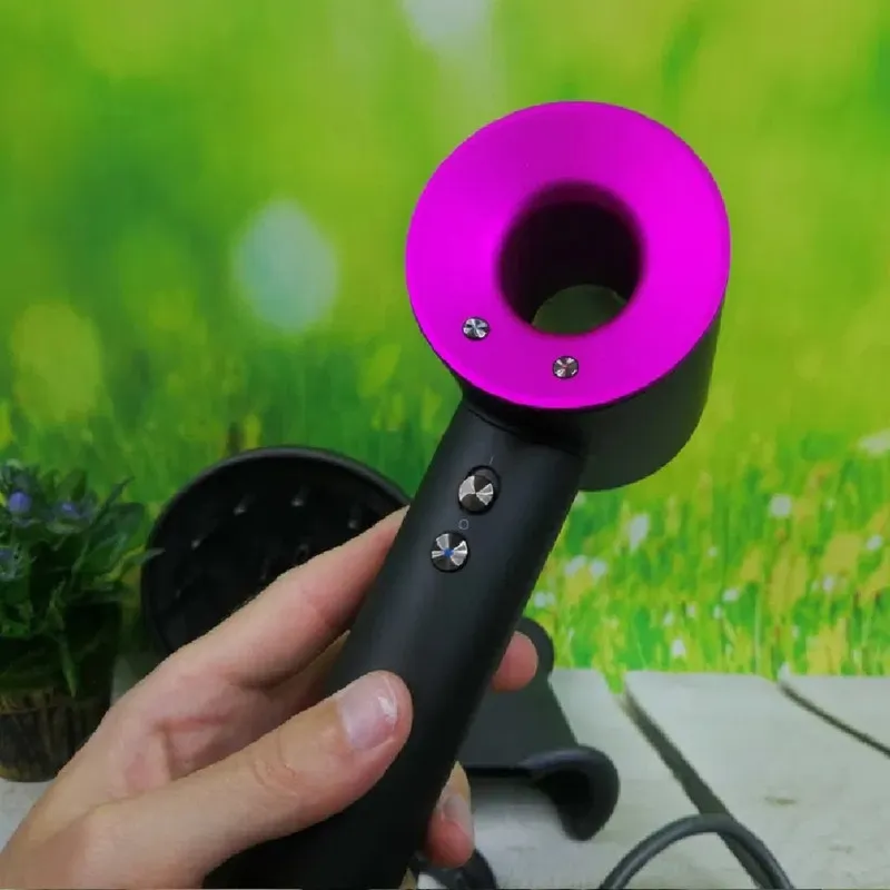 سشوار حرفهای 1600 وات super hair dryer، موتور AC، وزن 160 گرم، المنت سرامیک تورمالین، دارای سری دیسپانسر، متمرکزکننده با ویژگی صافکنندگی، با قابلیت عملکرد توربو - تصویر 6