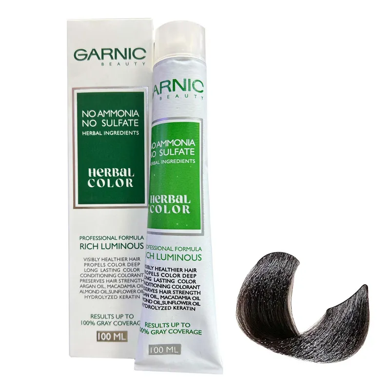 رنگ مو گارنیک مدل NO-AMMONIA شماره 6.1 حجم 100 میلی لیتر رنگ بلوند خاکستری تیره - تصویر 2