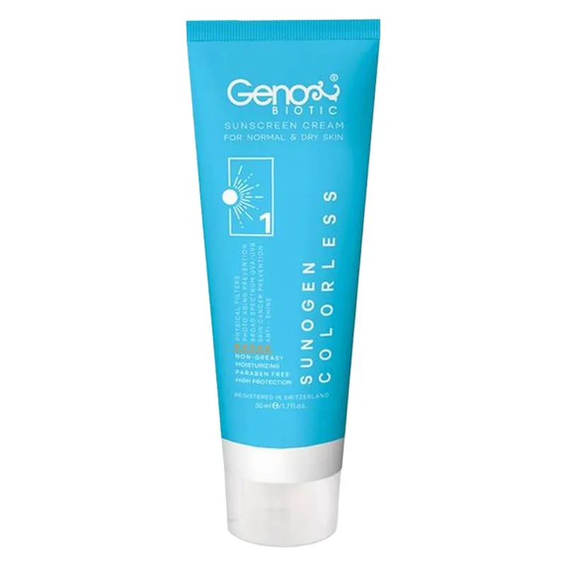 کرم ضد آفتاب بیرنگ ژنوبایوتیک SPF 50 مدل 388 مناسب پوستهای حجم میلیلیتر