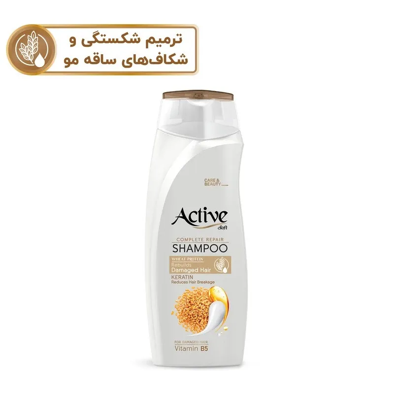 شامپو تقویت کننده و ترمیم کننده مو اکتیو مدل گندم حجم 350 میلی لیتر بسته 2 عددی - تصویر 3