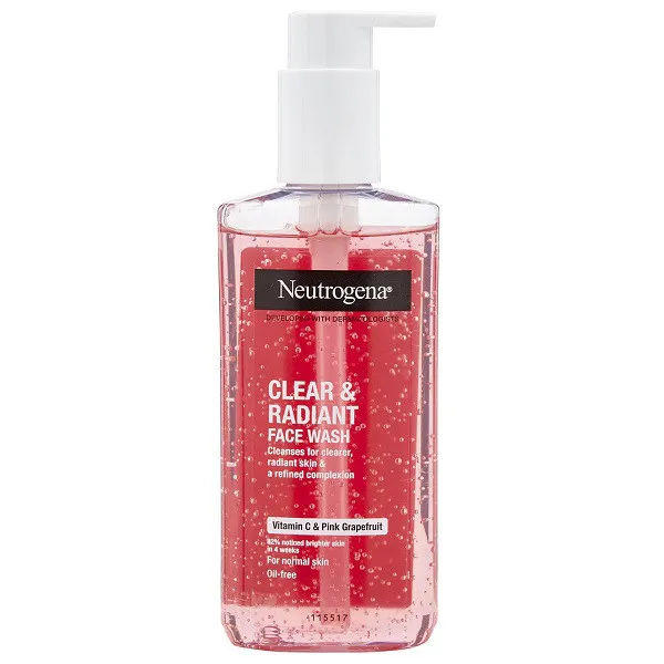 ژل شستشو صورت نوتروژینا مدل clear and radiant حجم 200 میلی لیتر
