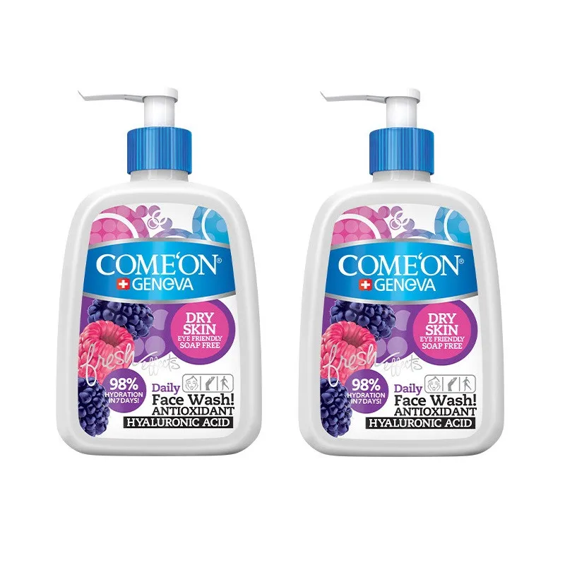 ژل شستشو صورت کامان مدل dry skin حجم 500 میلی لیتر مجموعه 2 عددی - تصویر 2