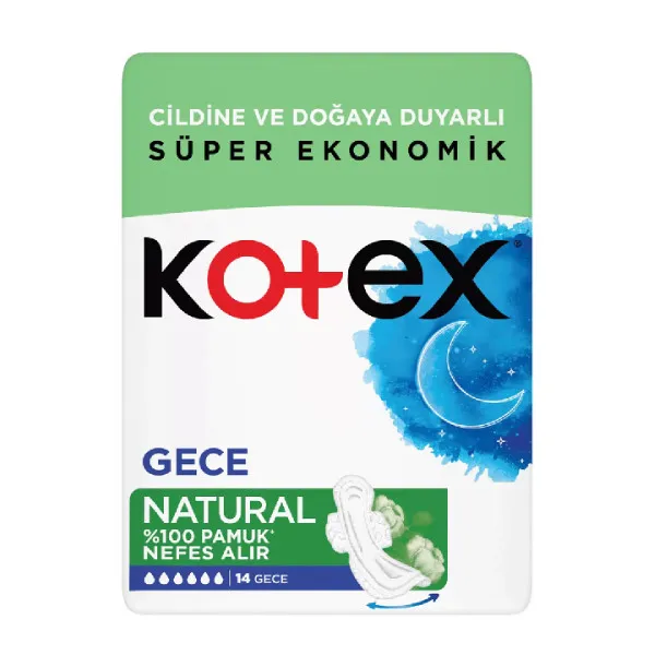 نوار بهداشتی کوتکس مدل Natural Ekonomik Gece بسته 14 عددی - تصویر 3