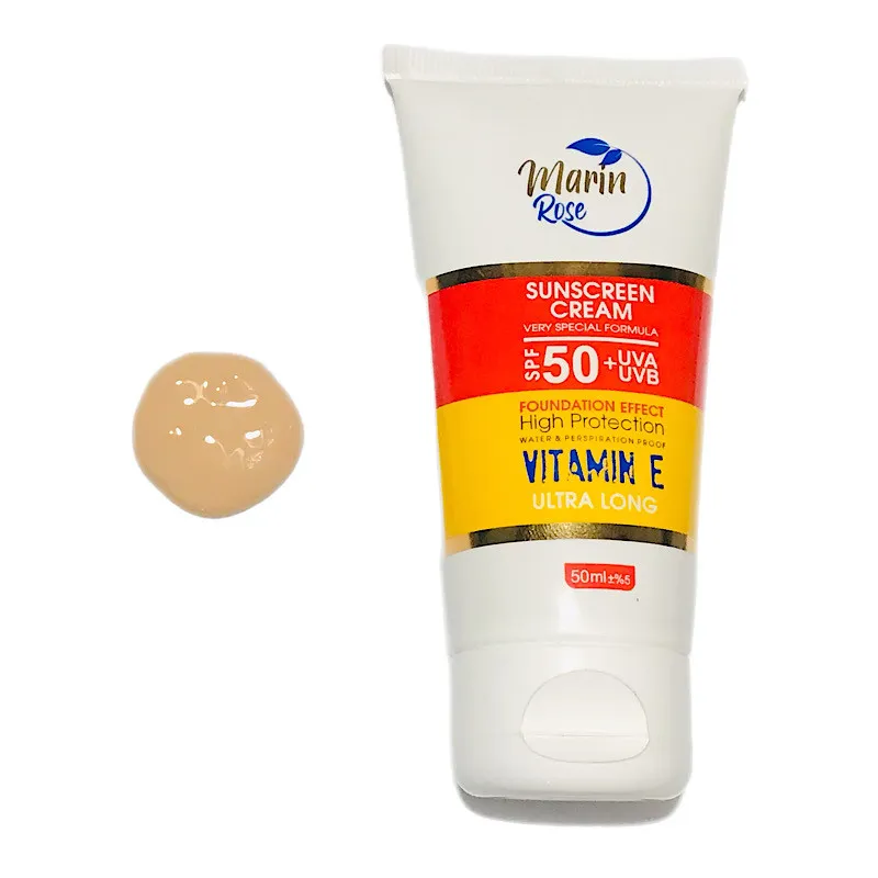 کرم ضد آفتاب رنگی مارین رز SPF 50 مدل M 03 مناسب پوستهای چرب حجم 50 میلیلیتر - تصویر 6