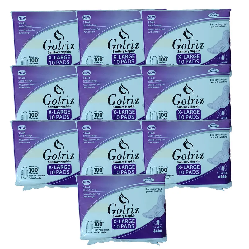 نوار بهداشتی گلریز مدل C10 سایز خیلی بزرگ مجموعه 10 عددی - تصویر 2