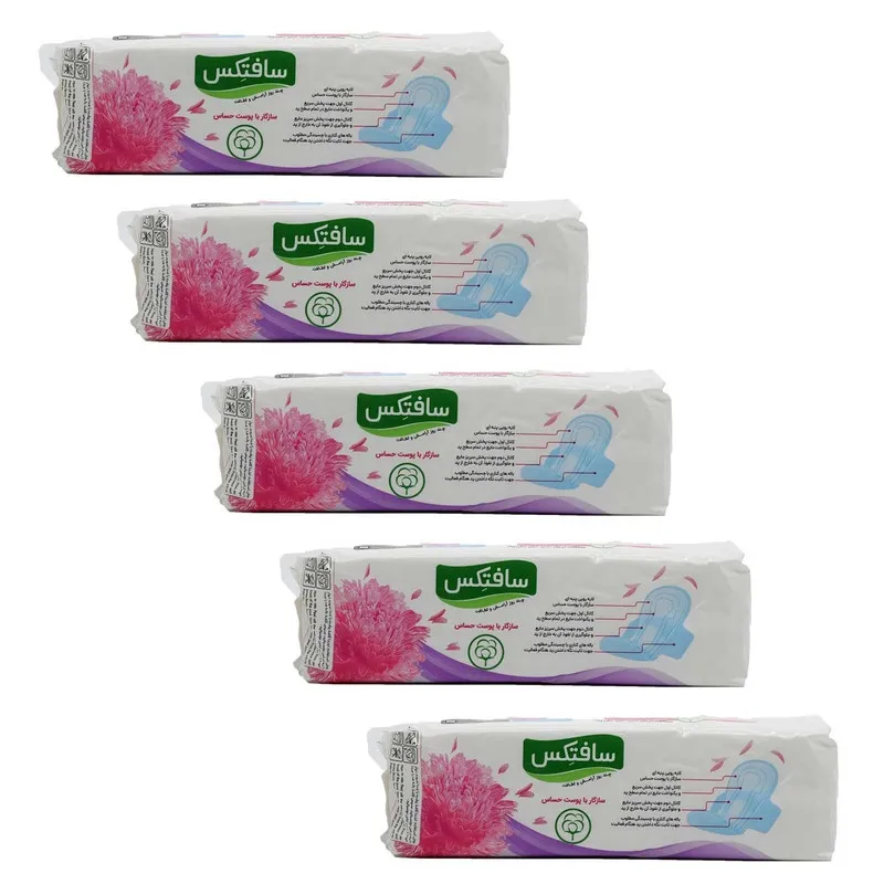 نوار بهداشتی سافتکس مدل Sensitive بسته 5 عددی