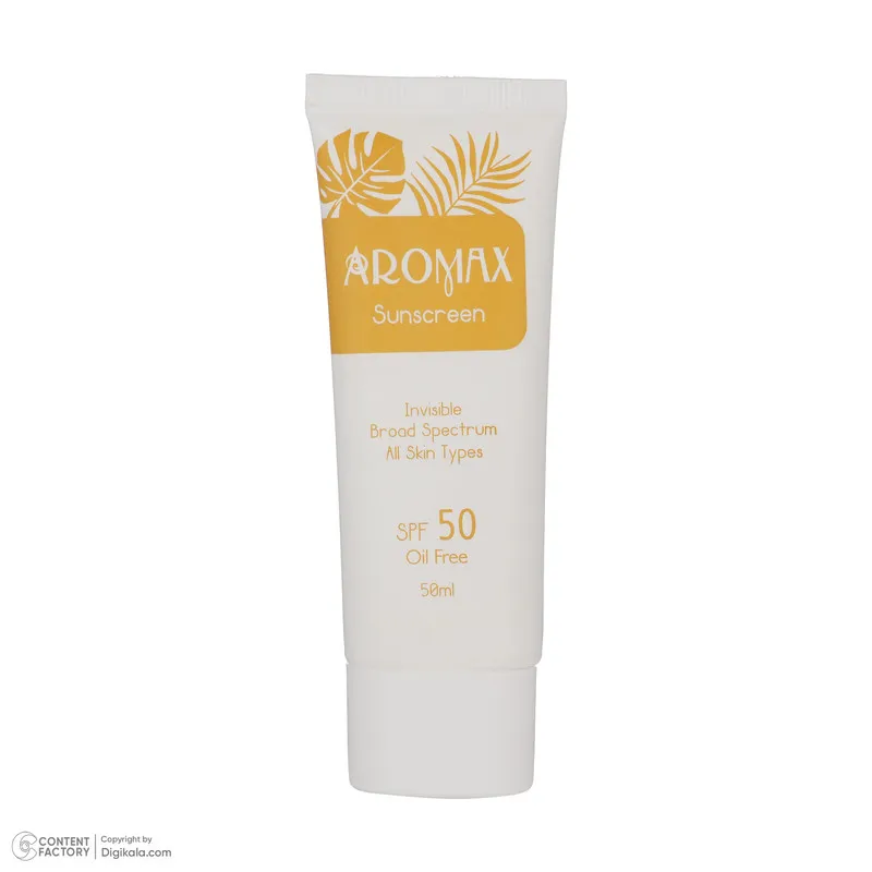 کرم ضد آفتاب بدون رنگ آرومکس SPF 50 مدل Invisible مناسب انواع پوست حجم 50 میلیلیتر - تصویر 2