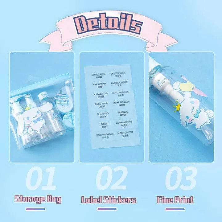 محفظه نگهداری کرم مینیسو مدل Cinnamoroll مجموعه 6 عددی - تصویر 5