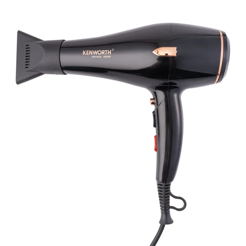 سشوار حرفهای 2400 وات کنورث مدل KW-9030، موتور AC، وزن 1050 گرم، المنت فلز، دارای سری متمرکزکننده باریک، متمرکزکننده پهن با ویژگی صافکنندگی، با قابلیت فناوری تولید یون - تصویر 2