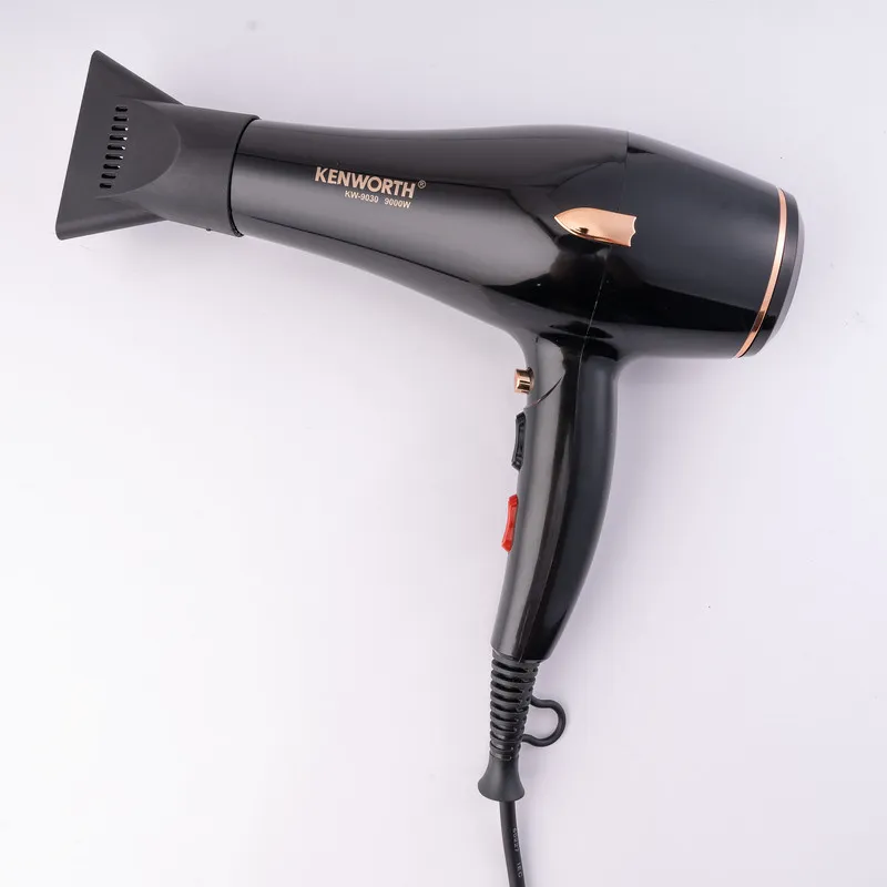 سشوار حرفهای 2400 وات کنورث مدل KW-9030، موتور AC، وزن 1050 گرم، المنت فلز، دارای سری متمرکزکننده باریک، متمرکزکننده پهن با ویژگی صافکنندگی، با قابلیت فناوری تولید یون - تصویر 5