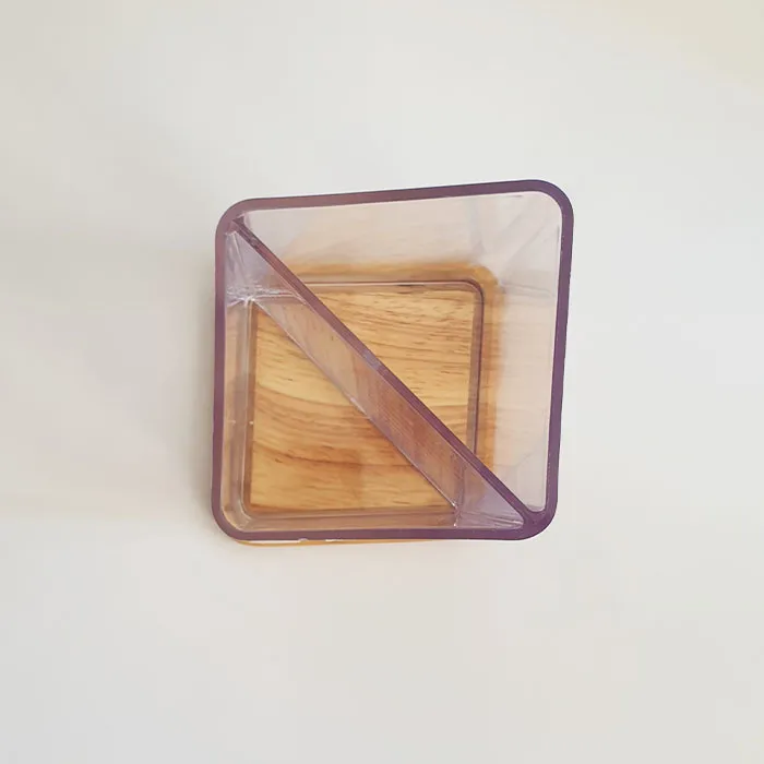 استند لوازم آرایشی مدل دو خانه طرح لوزی کفه چوب کد 6098 - تصویر 2