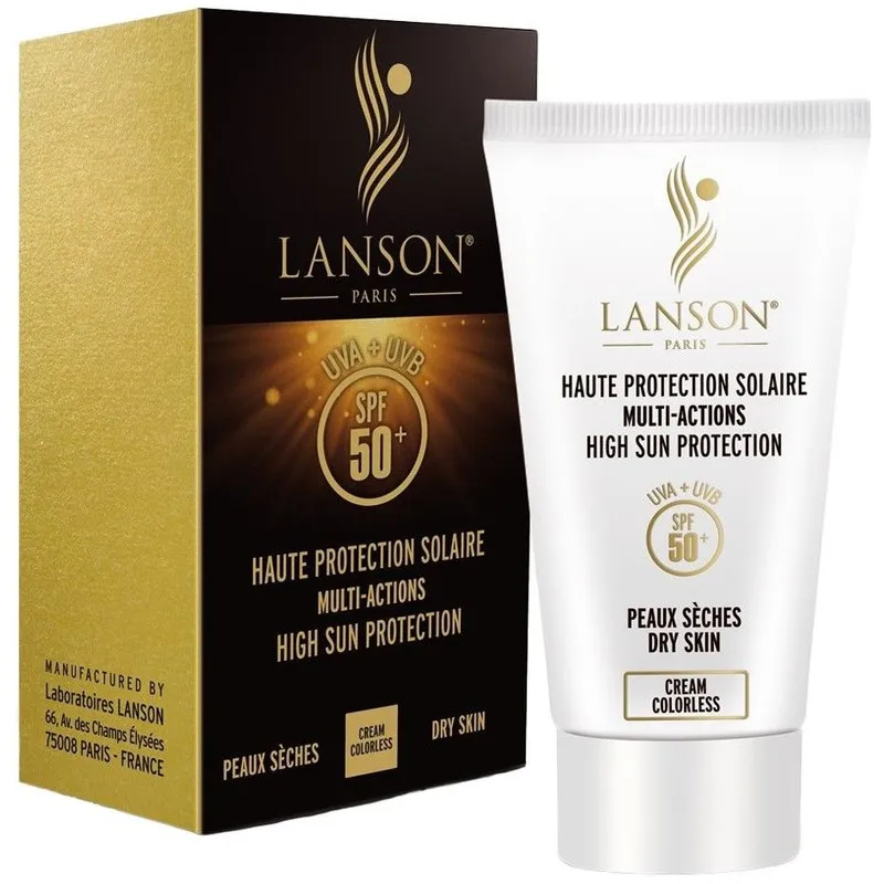 کرم ضدآفتاب بیرنگ لانسون SPF50 مدل مولتی اکشن، مناسب پوستهای خشک، حجم 40 میلیلیتر - تصویر 2