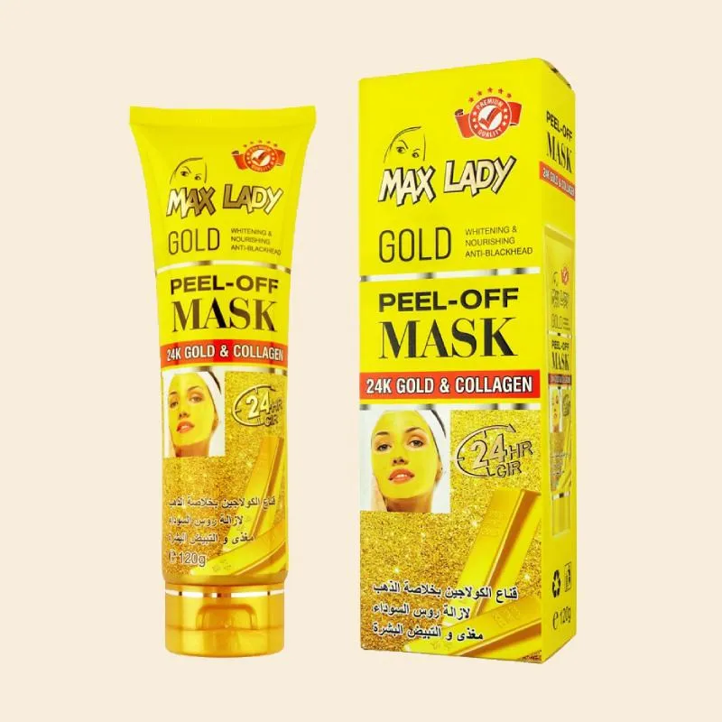 ماسک صورت مکس لیدی مدل طلا و کلاژن حجم 120 میلی لیتر