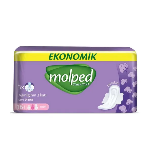 نوار بهداشتی مولپد مدل EKONOMIK سایز بزرگ بسته 16 عددی - تصویر 2