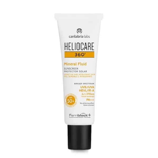 فلوئید ضد آفتاب بدون رنگ هلیوکر SPF 50 مدل Mineral Fluid مناسب انواع پوست حجم 50 میلیلیتر - تصویر 2