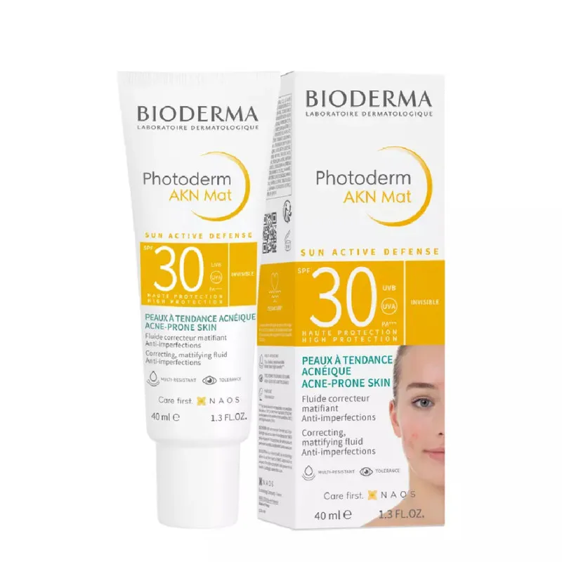 کرم ضد آفتاب بدون رنگ بایودرما SPF 30 مدل Photoderm AKN مناسب پوست‌های چرب و مختلط حجم 40 میلی‌لیتر - تصویر 2