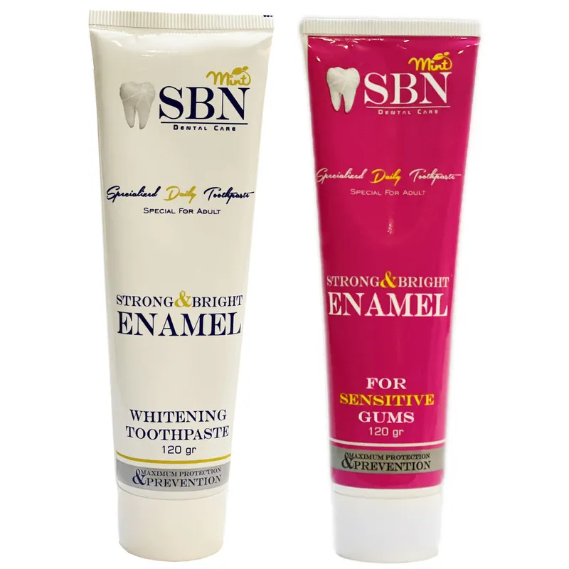 خمیر دندان اس بی ان مدل WHITENING-SENSETIVE وزن 120 گرم مجموعه 2 عددی