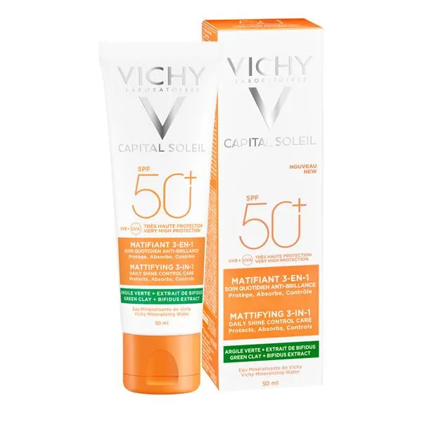 کرم ضد آفتاب بدون رنگ ویشی SPF 50 مدل کاپیتال سولیل مناسب انواع پوست حجم 50 میلیلیتر - تصویر 3