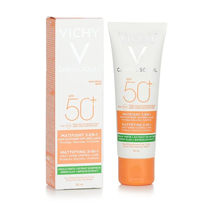 کرم ضد آفتاب بدون رنگ ویشی SPF 50 مدل کاپیتال سولیل مناسب انواع پوست حجم 50 میلیلیتر - تصویر 4