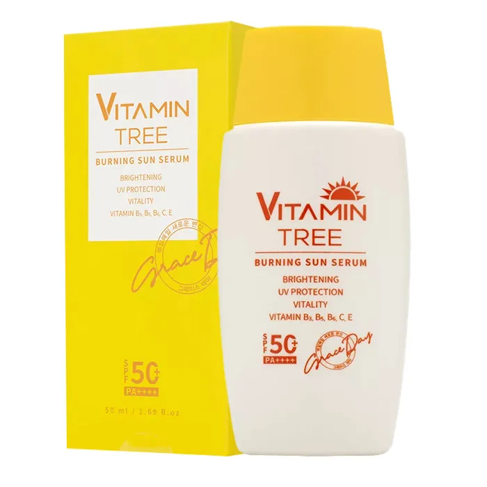 سرم ضد آفتاب بدون رنگ گریس دی SPF 50 مدل VITAMIN TREE مناسب برای انواع پوست حجم 50 میلیلیتر - تصویر 2