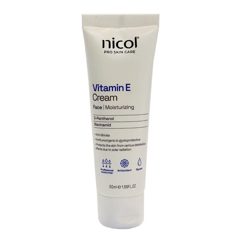 کرم مرطوبکننده و آبرسان صورت نیکول مدل Niacinamide VitaminE حجم 50 میلیلیتر