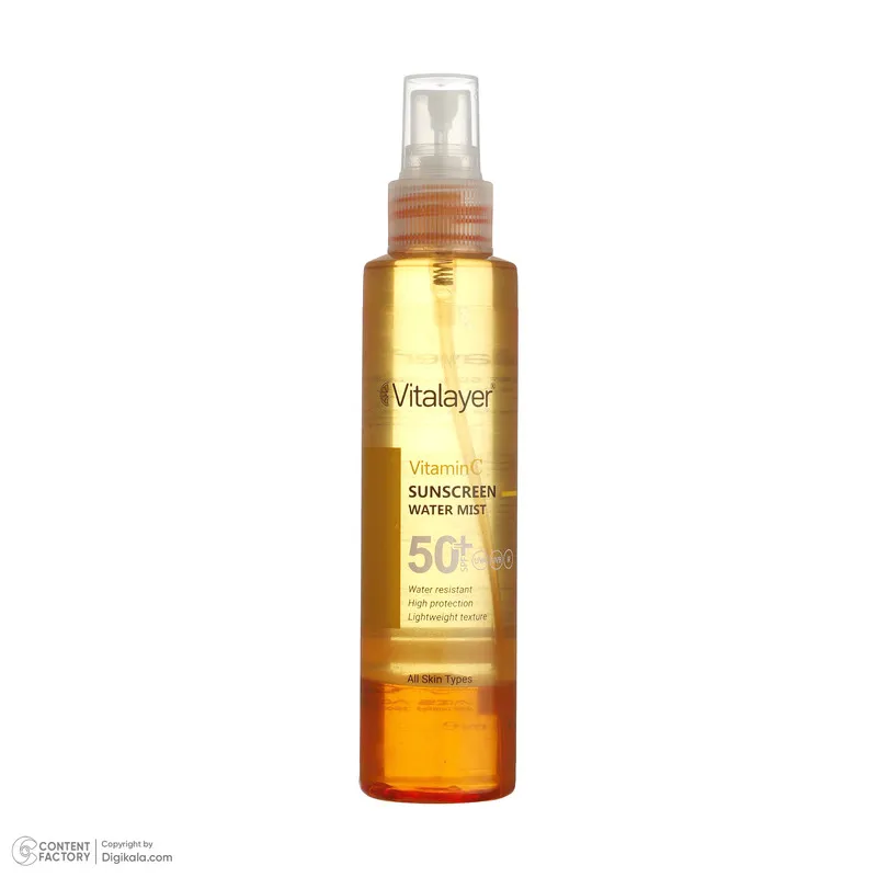 اسپری ضدآفتاب بدون رنگ ویتالیر SPF50 مدل Vitamine C مناسب برای انواع پوست، حجم 150 میلیلیتر - تصویر 4