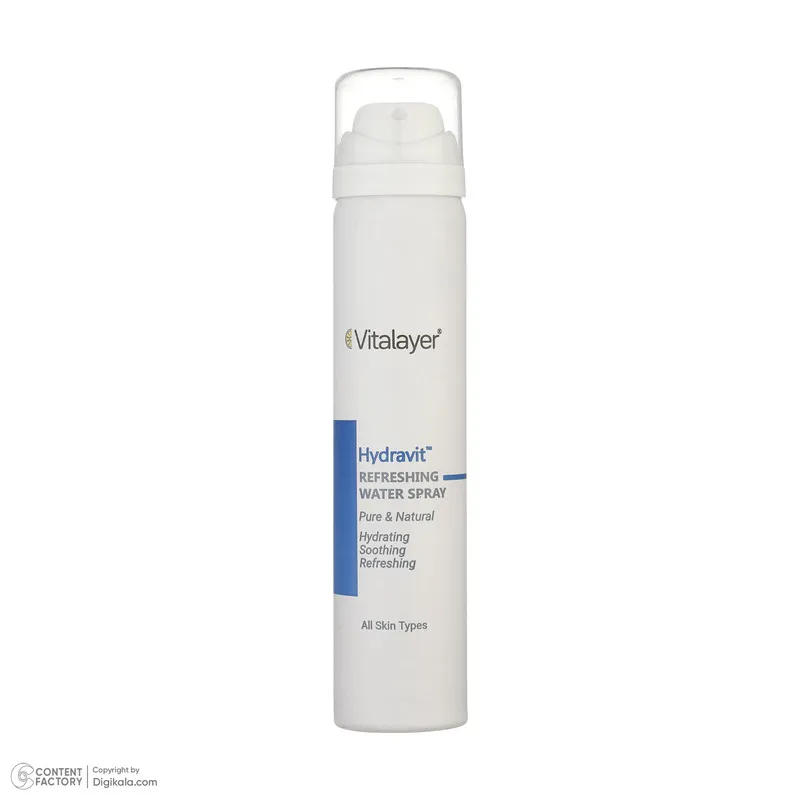 اسپری آبرسان صورت و بدن ویتالیر مدل Hydravit مناسب برای انواع پوست حجم 75 میلی لیتر - تصویر 6