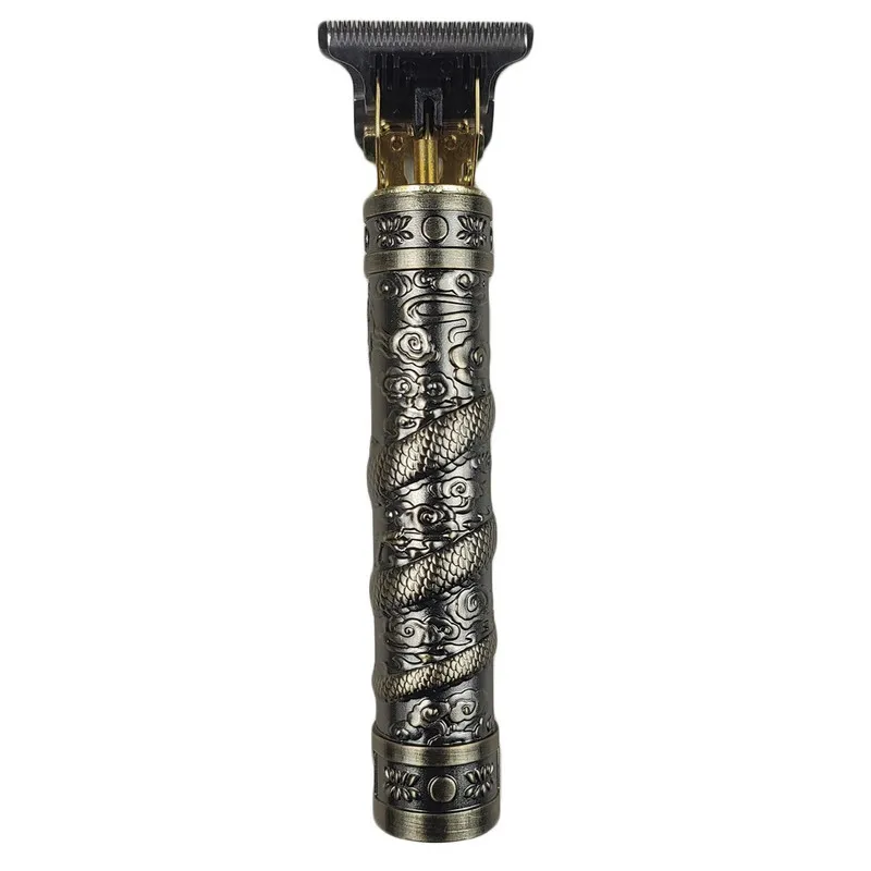 ماشین اصلاح موی سر و صورت تیغه استیل ضدزنگ وینتیج مدل T9 Upgrade plus باتری قابل شارژ با 120 دقیقه شارژدهی، استفاده خشک و مرطوب، خط زن و 4 شانه تنظیم ارتفاع، همراه برس تمیزکننده و روغن مخصوص