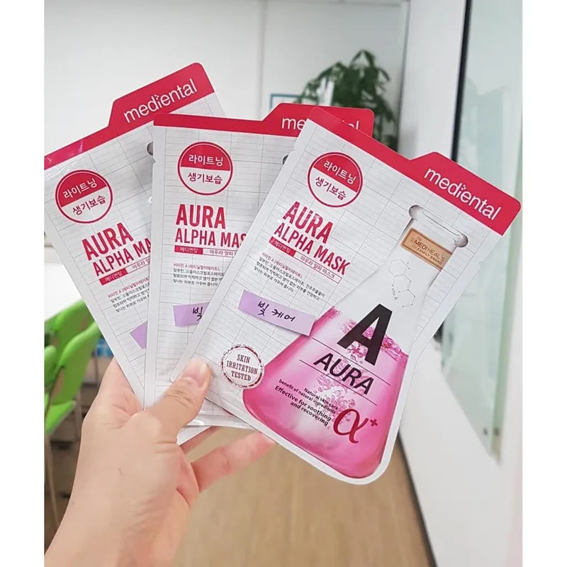 ماسک صورت مدی هیلز مدل MEDIENTAL AURA ALPHA PLUS وزن 25 گرم بسته 5 عددی - تصویر 3