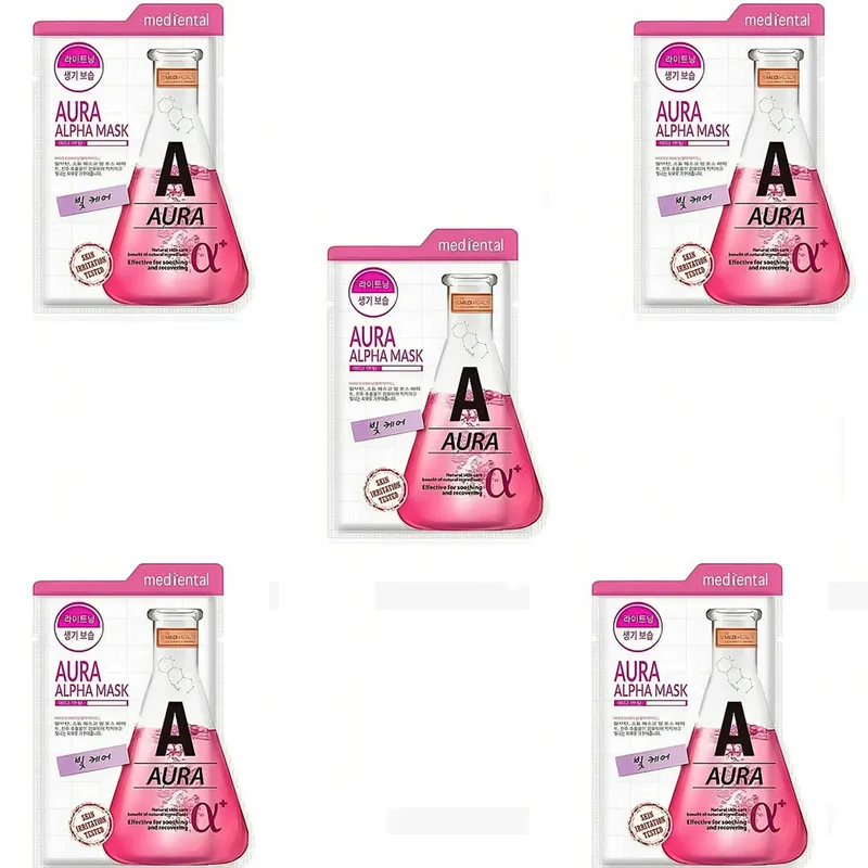 ماسک صورت مدی هیلز مدل MEDIENTAL AURA ALPHA PLUS وزن 25 گرم بسته 5 عددی - تصویر 4