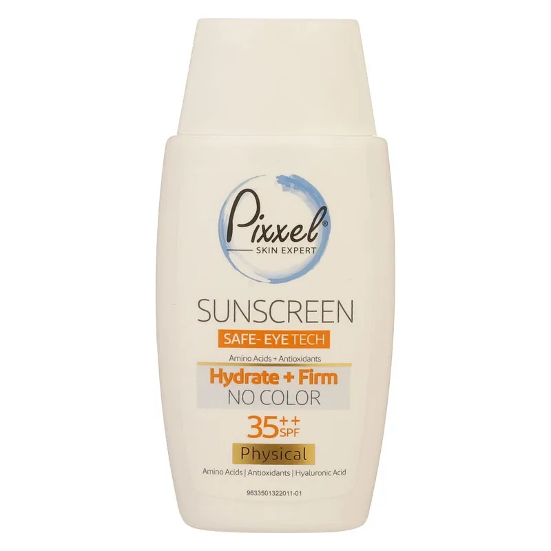 کرم ضد آفتاب بدون رنگ پیکسل SPF35 ‌مدل Physical مناسب انواع پوست‌ حجم 50 میلی‌لیتر