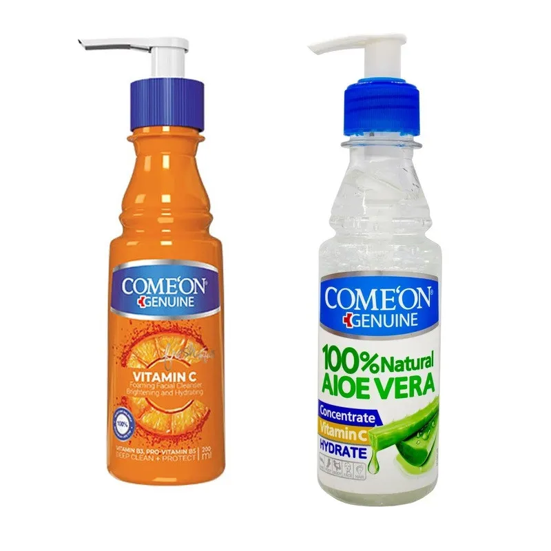 ژل آبرسان کامان مدل آلوئه ورا حجم 200 میلی لیتر به همراه کرم مرطوب کننده کامان مدل Vitamin C حجم 200 میلی لیتر - تصویر 2