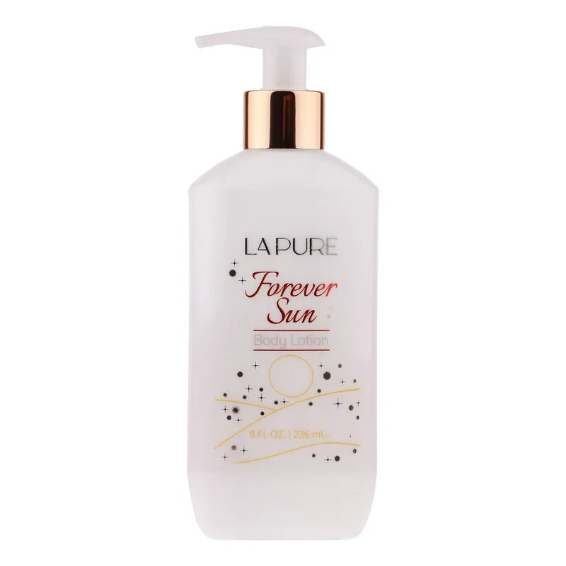 لوسیون بدن کرمی لپیور مدل Forever Sun حجم 236 میلیلیتر مناسب بانوان، مرطوبکننده و ضد خشکی پوست با ترکیبات گلیسیرین، آلانتوئین و پارافین مایع، جذب سریع و رایحه ماندگار