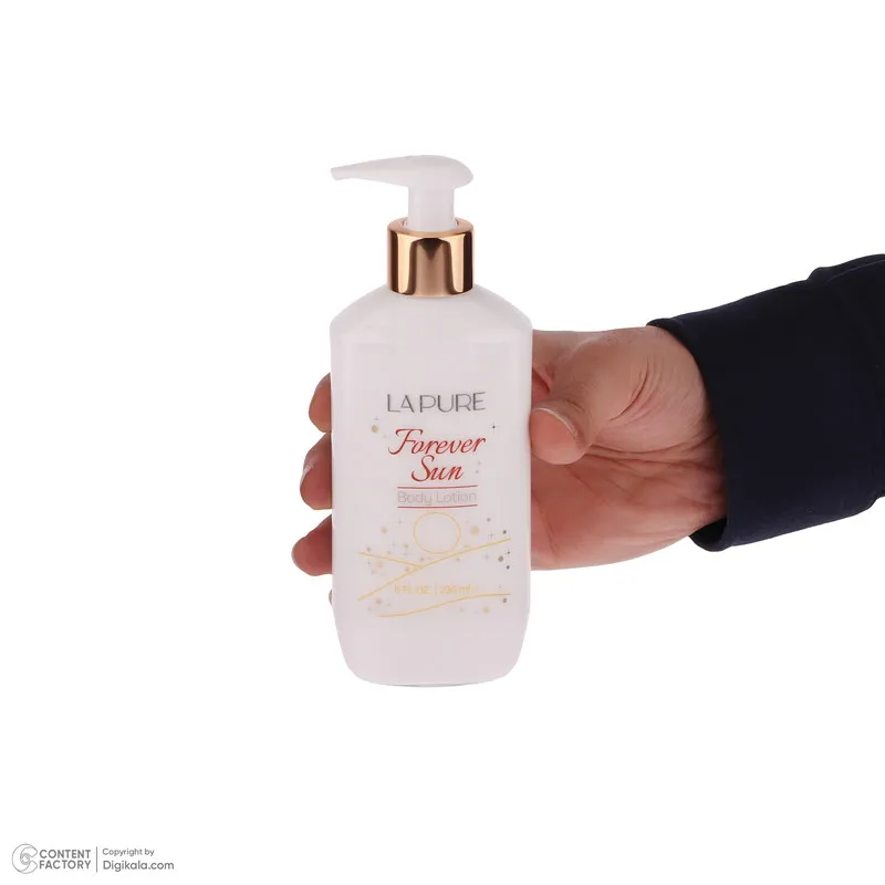 لوسیون بدن کرمی لپیور مدل Forever Sun حجم 236 میلیلیتر مناسب بانوان، مرطوبکننده و ضد خشکی پوست با ترکیبات گلیسیرین، آلانتوئین و پارافین مایع، جذب سریع و رایحه ماندگار - تصویر 4