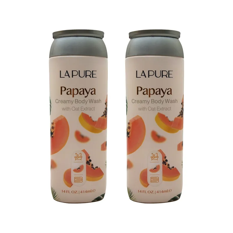 شامپو بدن لپیور مدل Papaya حجم 414 میلی لیتر مجموعه 2 عددی