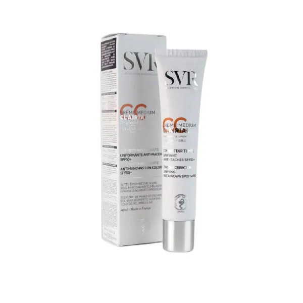 کرم ضد آفتاب رنگی اس وی آر SPF 50 مدل Clairial CC شماره 2 مناسب انواع پوست حجم 40 میلیلیتر - تصویر 3