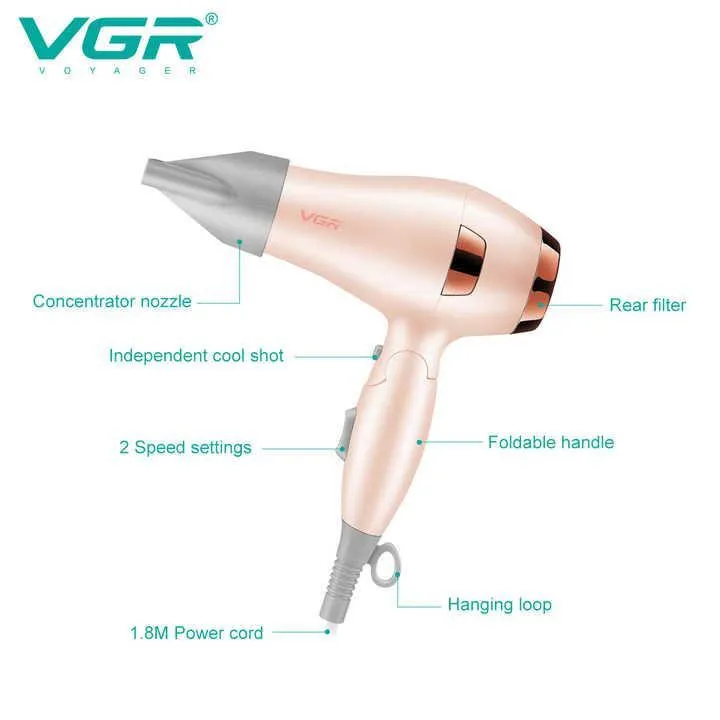 سشوار مسافرتی وی جی آر مدل V-432 - تصویر 4