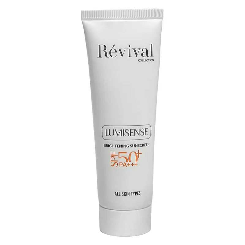 کرم ضدآفتاب بدون رنگ کلکسیون رویوال SPF50 مدل LUMISENSE مناسب برای انواع پوست، حجم 50 میلیلیتر